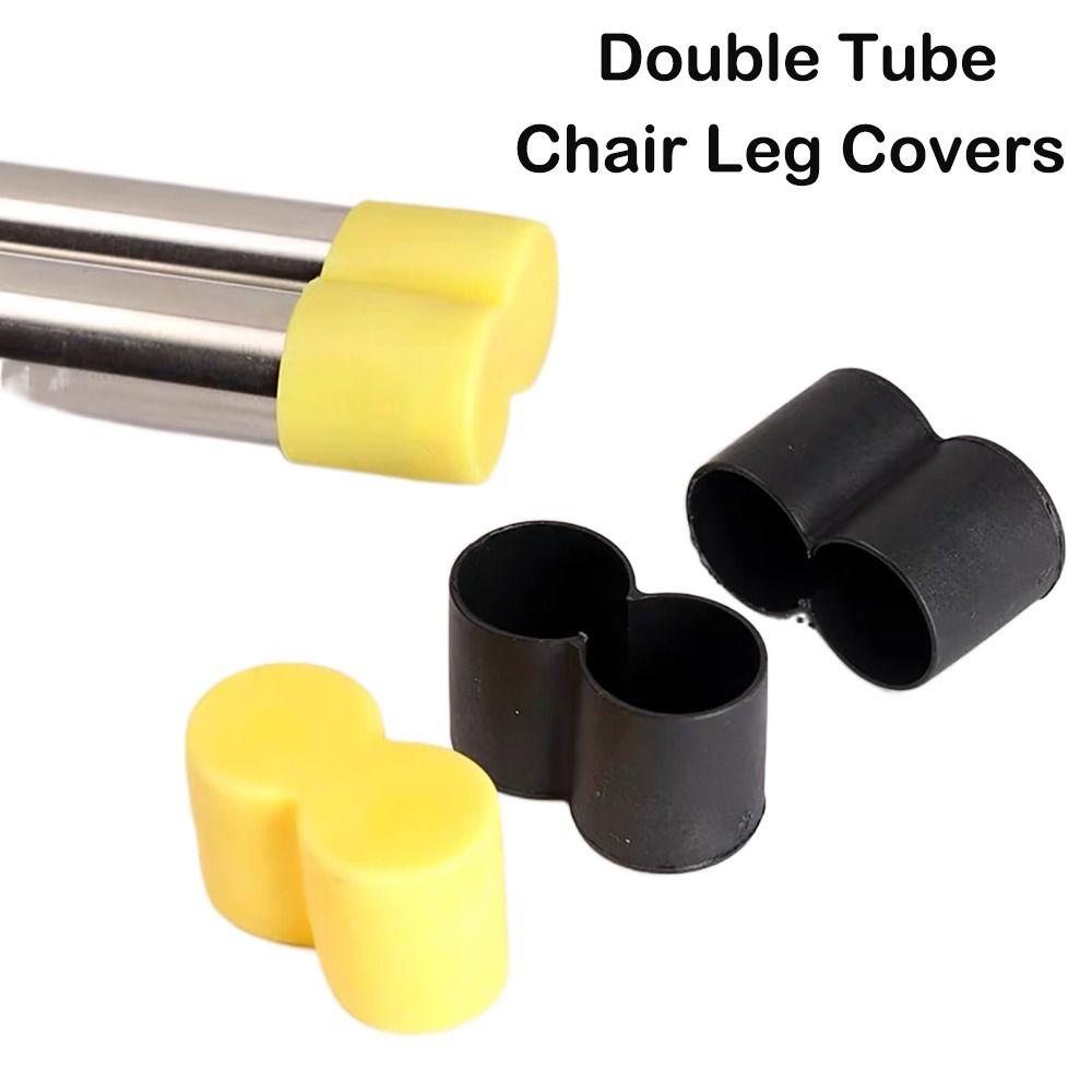 Silicone Pads Round Bottom Furniture Feet Double Tube Feet Covers Chair Leg Caps Plastic Pipe Cover