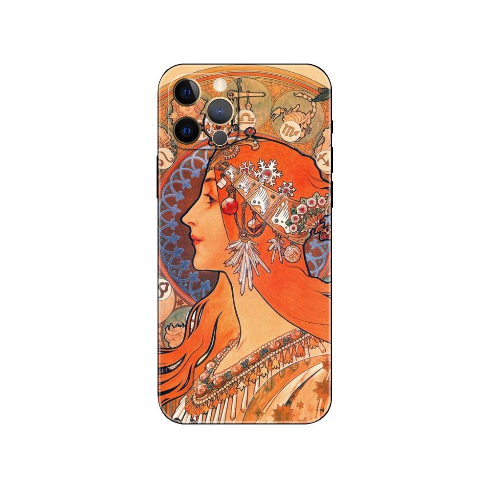 

Чехол для телефона Art ALPHONSE MUCHA для iPhone 5 5s 2020se 6 6s 7 8 plus x 10 XR XS 11 12 13 mini pro MAX черная задняя крышка из ТПУ iphone se 2020