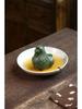 Yixing Zisha Green Horse Tea Pet Ornament for Wealth and Success