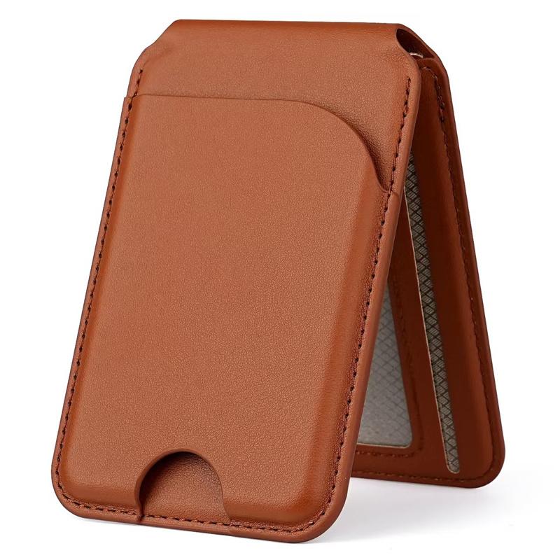 Pivot-Fold Magnetic Card Holder With Magsafe Strong Magnetic Phone Mount With Adjustable Stand