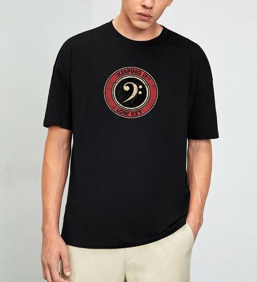 Music Theory Love Key Musical Keeping It Low Key Vintage T-Shirt S-4XL S разноцветный