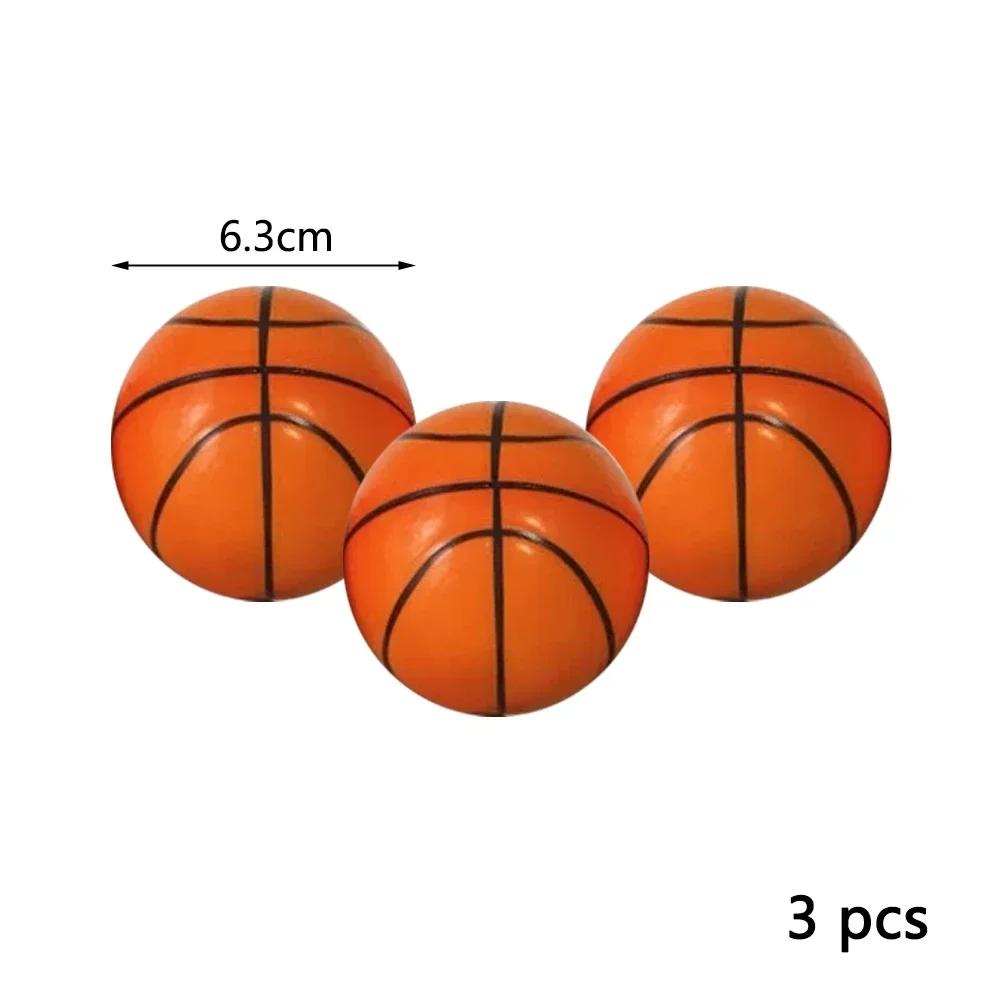 3/4pcs Anti Stress 63mm Basketball Baseball Soft Football Tennis Foam Sponge Decompression Vent Stress Balls Soccer  Foosball