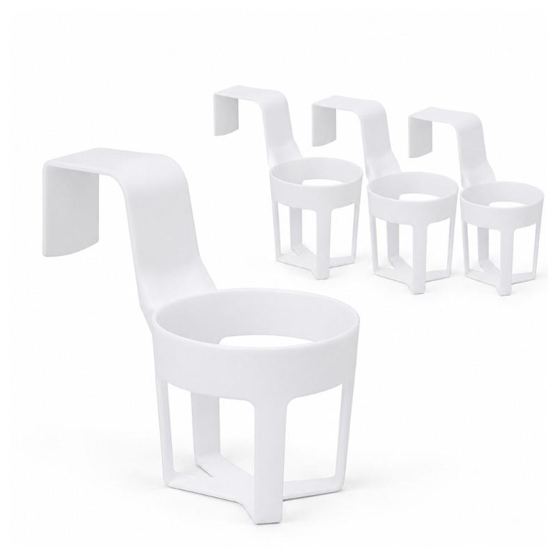 Hook-On Hanging Cup Basket Pack of 4 for Boats Motorhomes and Vehicles, Plastic Open Frame Drink Rack Storage Plus