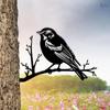 Wrought Iron Bird Wall Art Garden Metal Sculpture Outdoor Nature Decor