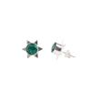 Chrome Diopside Gemstone 925 Sterling Silver Jewelry Handmade Stud Earrings0.44" EE-175-1