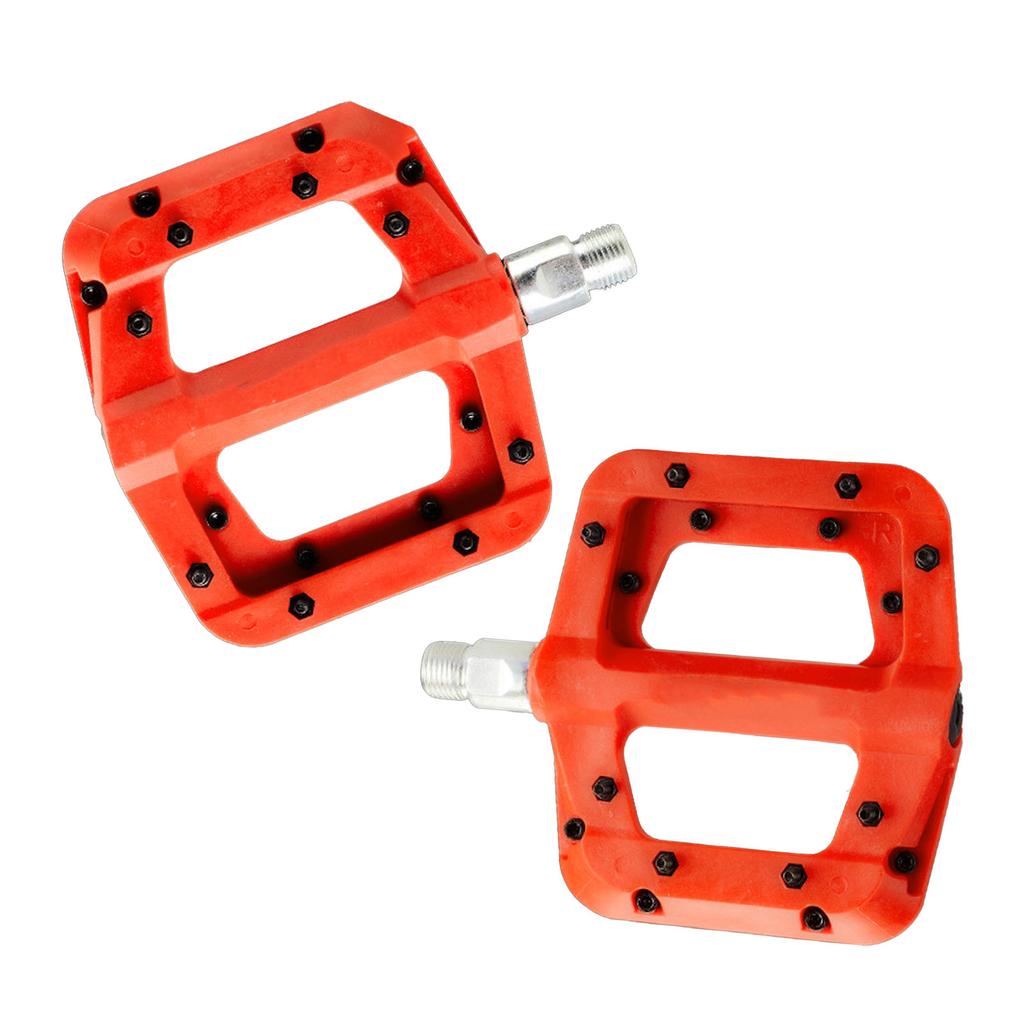 1 Pair Bike Pedal 9/16in Widened Anti Slip Sy Installation Nylon Mountain Bike Pedal for