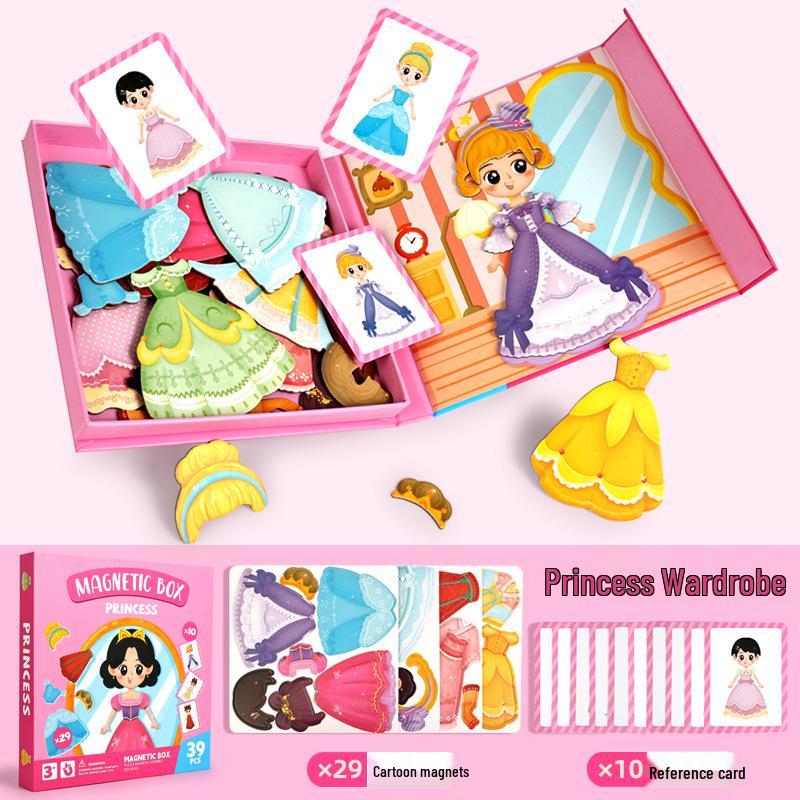 DIY Magnetic Dress-Up Toy: Character Face and Outfit Puzzle for Kids Ages 3-6