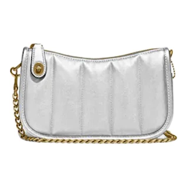 

Coach Swinger 20 Zipper Knob Chain Shiny Leather Cloud Pillow Bag Mahjong Bag Underarm Bag Crossbody Bag Shoulder Bag Women bags Silver C6746-B4TFT Basic Set (Bag+Dust Bag)