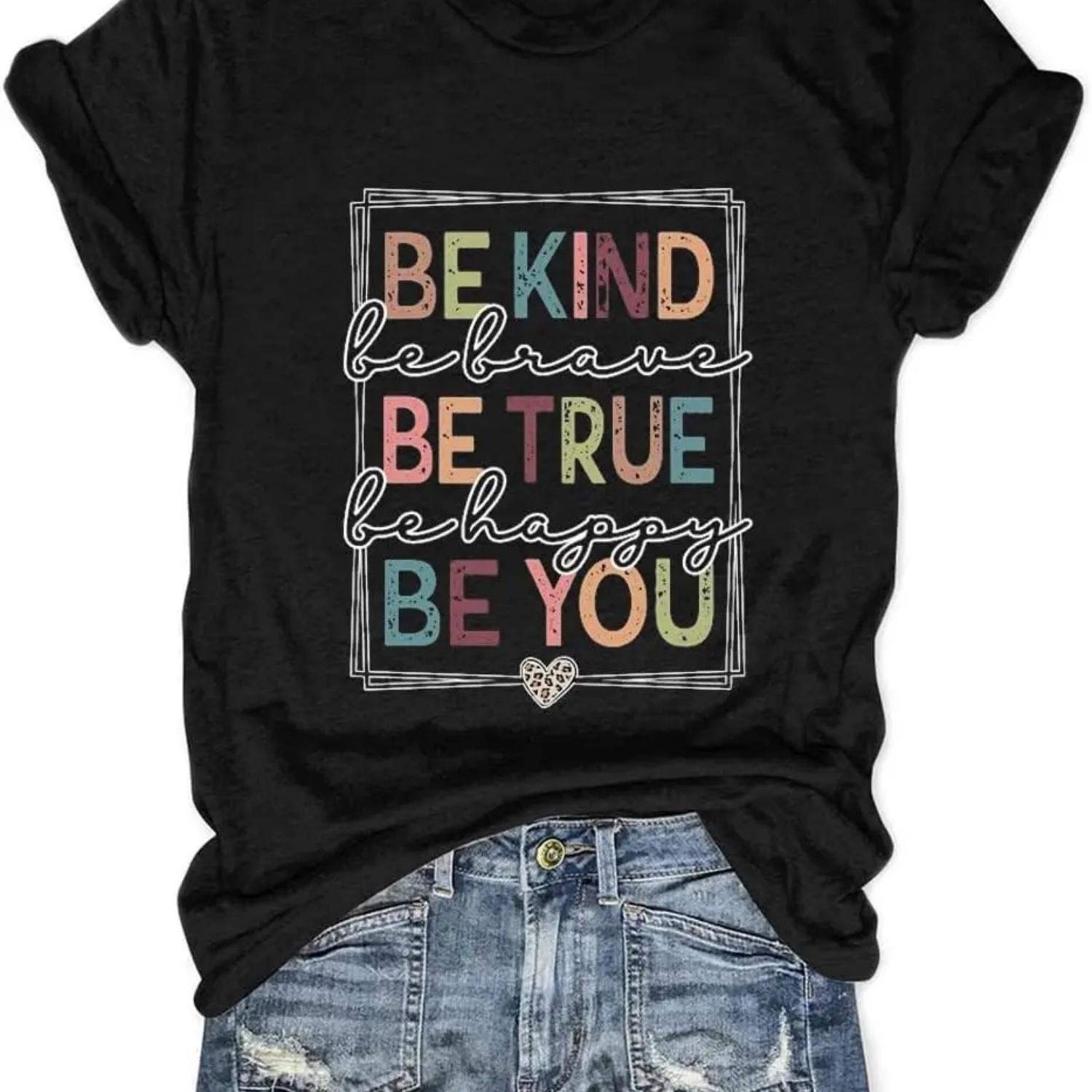 

Women Vintage T Shirt Funny Summer Short Sleeve Tops Print Graphic Tees S чёрный