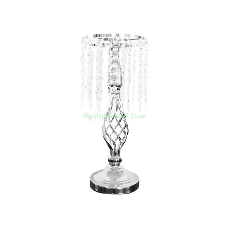 24TE Crystal Tassel Beads Holder Flower Vase Holder Ornament Home Decor for Wedding Table Centerpieces Birthday Party