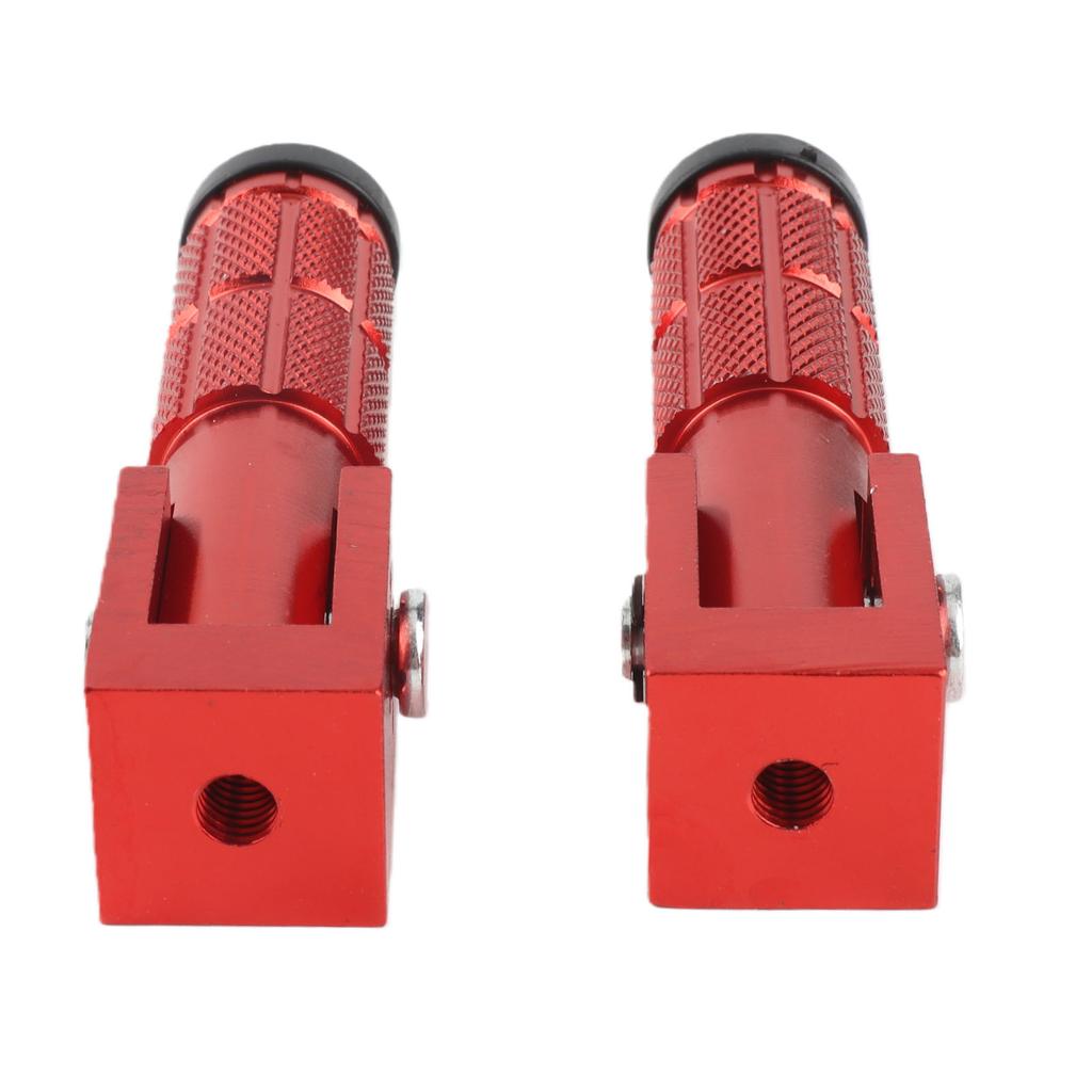 2Pcs Motorcycle Foldable Foot Pegs M8 Antislip Aluminium Alloy for Bikes ATV UTV Go Kart