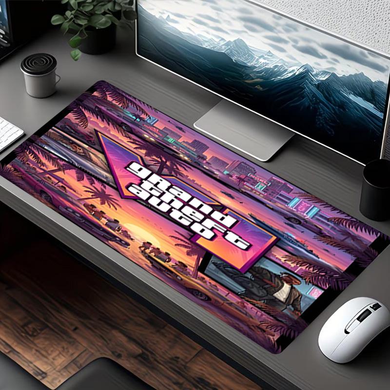 Grand Theft Auto VI Print Mouse Pad, for Keyboard Pad Laptop PC Mat for Office Home Use, Desk Decor, Perfect Birthday Gift for Gamers
