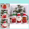 Festive Christmas Wine Bottle Cover Featuring Adorable Cartoon Santa Claus Design
