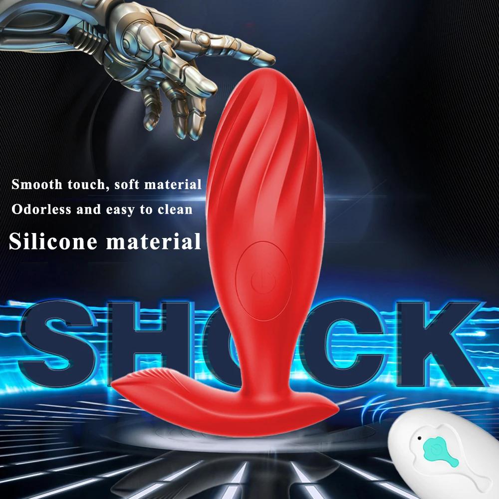 Vibrator 10 Speeds Anal Butt Plug Prostate Vibrating Massager Remote Control Female Masturbator Sex Toy for Women Men