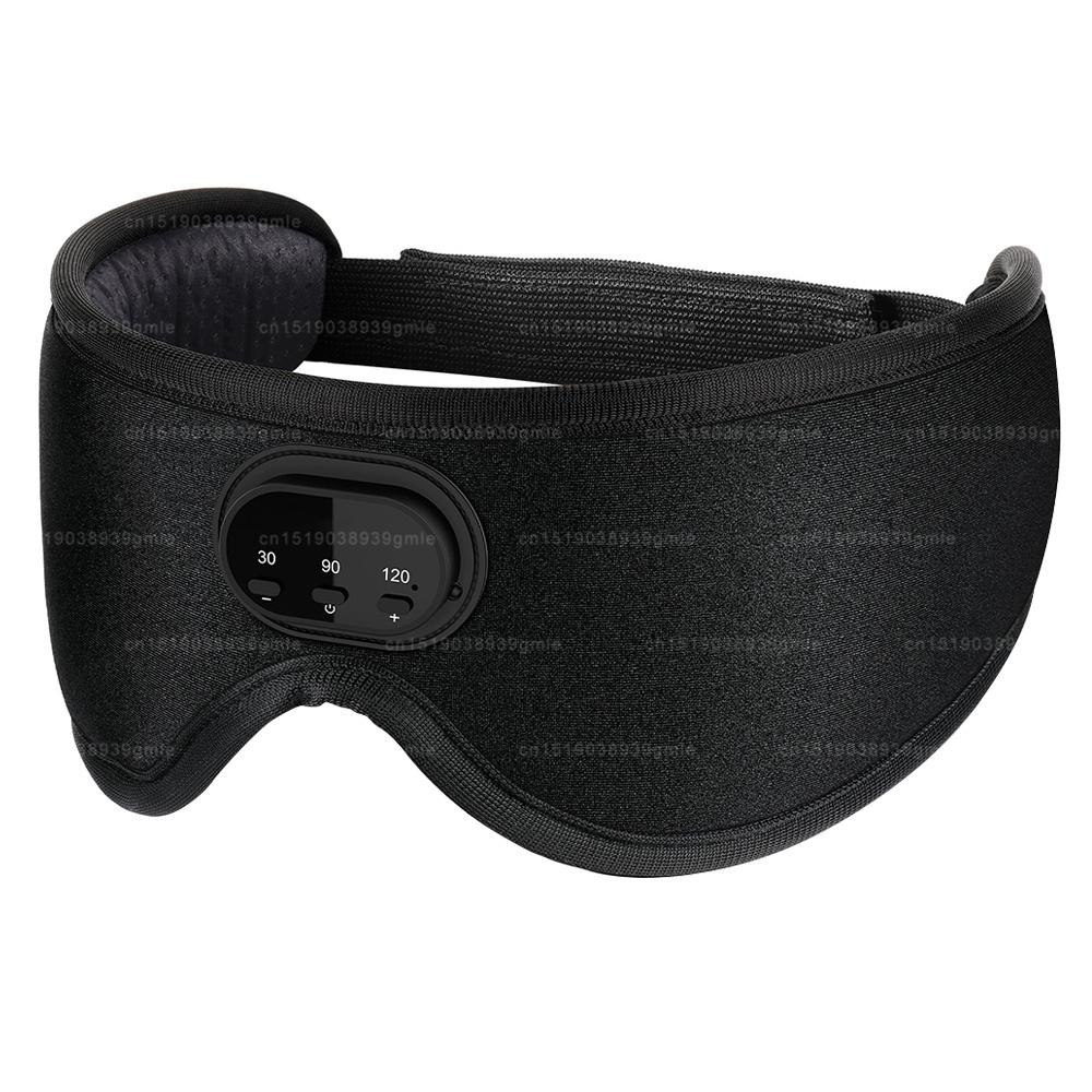 

3D Bluetooth Compatible 5.3 Timed Sleep Eye Mask Earphones Built In White Noise Music with Mic Shading Sleep Headphones Relax чёрный