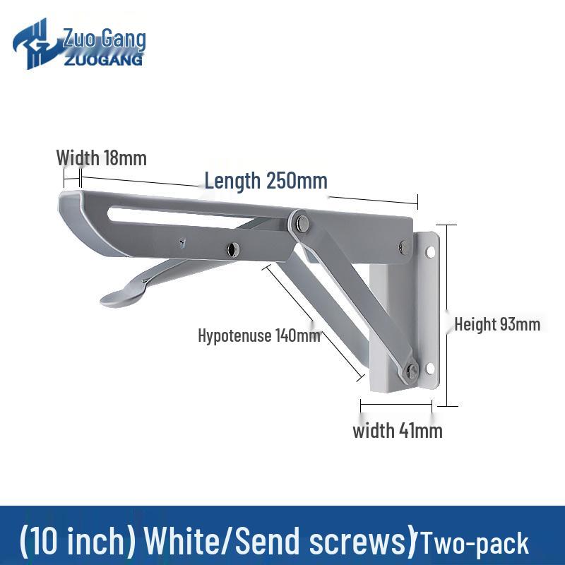 Stainless Steel K-Type Folding Triangular Wall-Mounted Shelf Bracket
