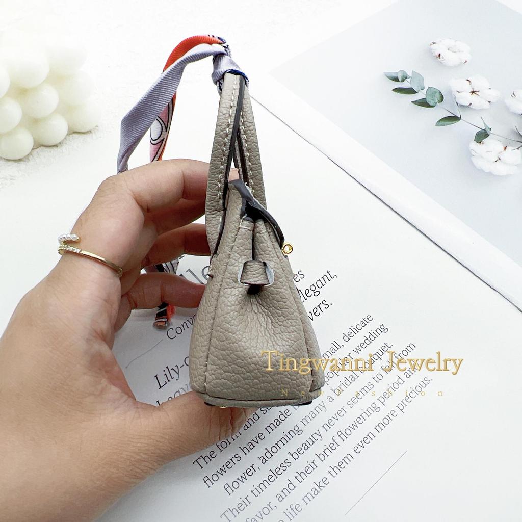 Chic Mini Bag Charm: Earphone Pouch, Coin Purse & Car Keychain for Women