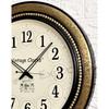 Extra Large Handcrafted Brass Inlay Wooden Analog Clock / English Numerals
