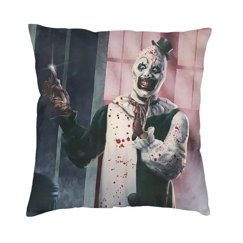 Terrifiers Movie Horror Art Slasher Halloween Cushion Cover Sofa Living Room Square Throw Pillow Case 40x40 Pillowcases