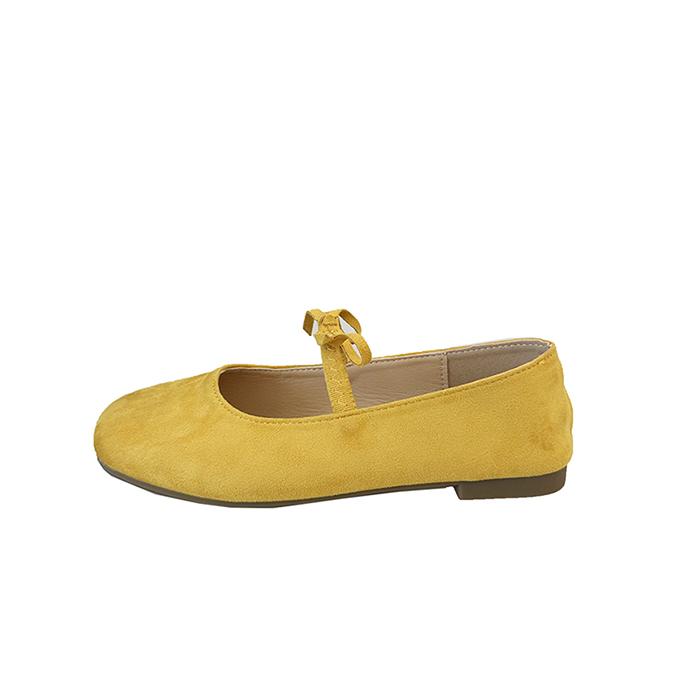 Fashion Low-heeled Single Shoes Autumn New Square Toe Shallow Suede Front Lace-up Soft Sole Non-slip Wear-resistant Low-top Shoes