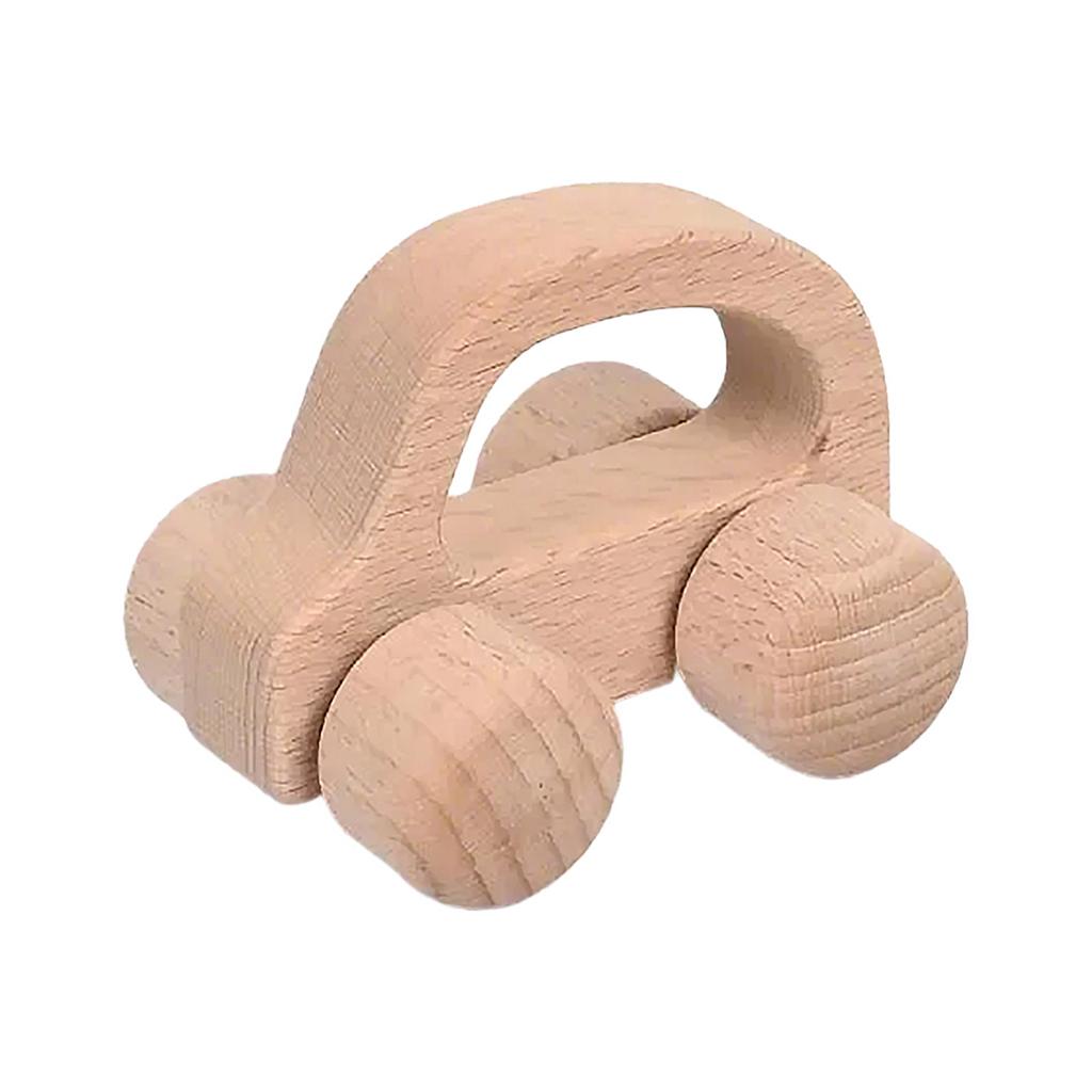 Wood Animal Car Toy Easy Grip for Baby Inertia Push Car Toy for Toddler Fine Motor Skill Exercise Fun Learning Toy