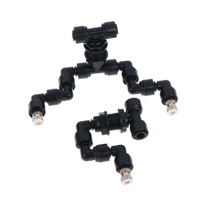 1PCS adjustable nozzle 4 Head Garden Watering Reptile Fogger Mister With Quick Connecting Nozzle 0.3mm Connect With 6.35mm Pipe