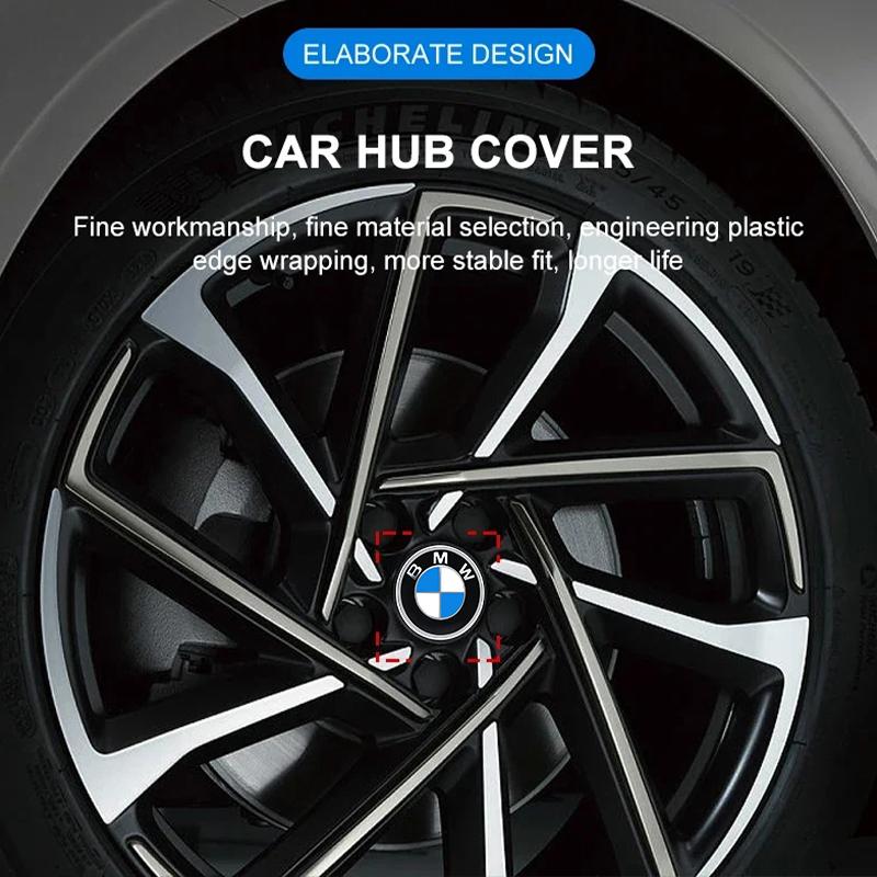 For BMW C4pcs 60mm Car Wheel Center Cover Hub Cap Auto Decoration Accessories For BMW X1 X2 X3 X4 X5 X6 F49 F39 F25 G01 F16 G06 G07 F25