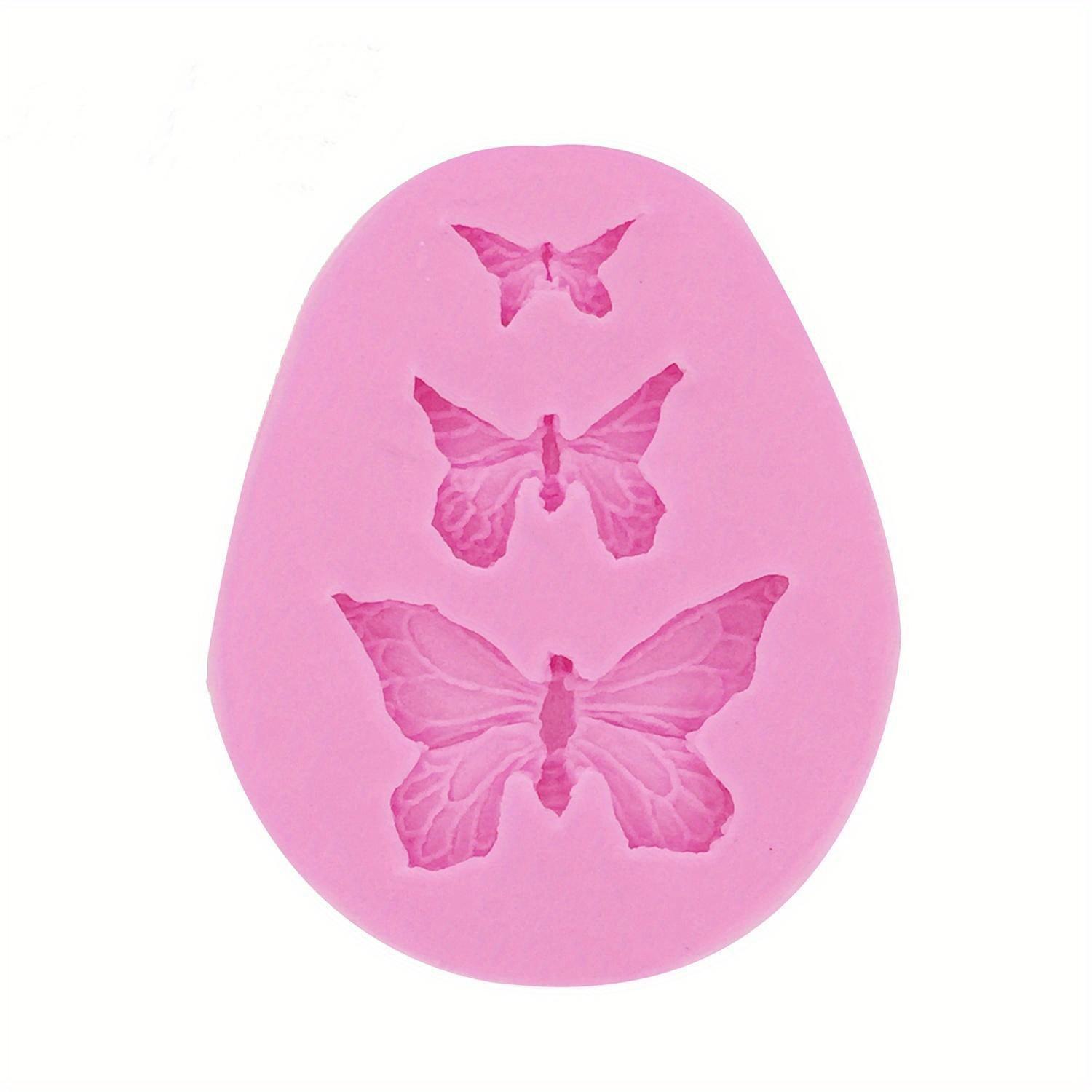 

1Pcs Silicone Butterfly Mould Non-Stick Chocolate Candy Cake Mould Silicone Mold розовый