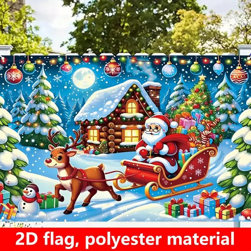 1pc2Dflat, festive Christmas party, for indoor/outdoor holiday decoration, no power required - wzy
