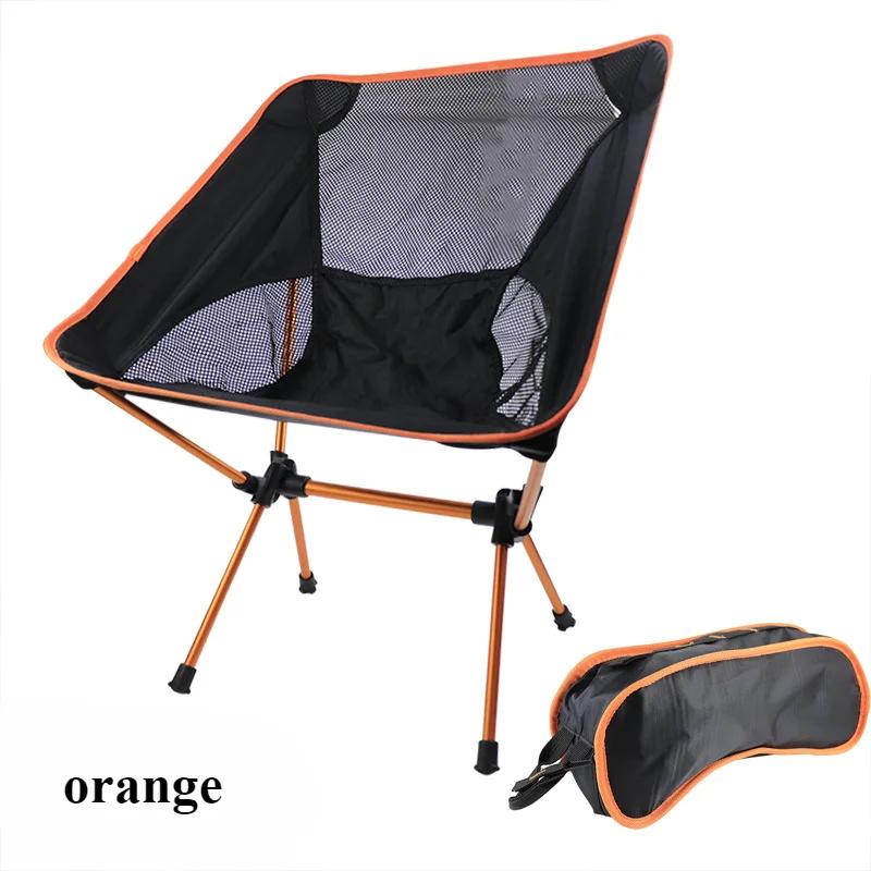 New Detachable Portable Folding Moon Chair Outdoor Camping Chair Playa Beach Accessories Fishing Foldable Lightweight Furniture