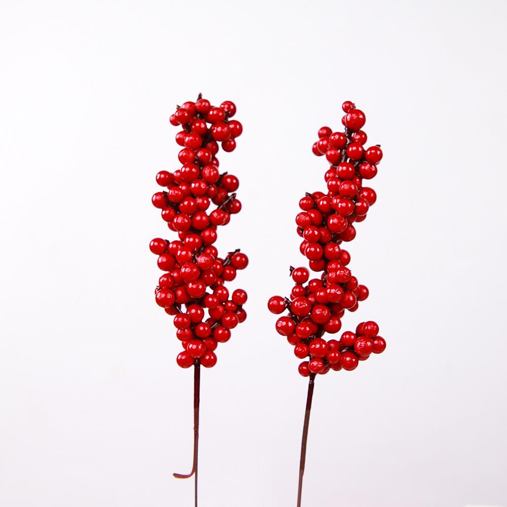 Red Festive Faux Berry Christmas Home Decoration For Diy Projects And Accessories Tree