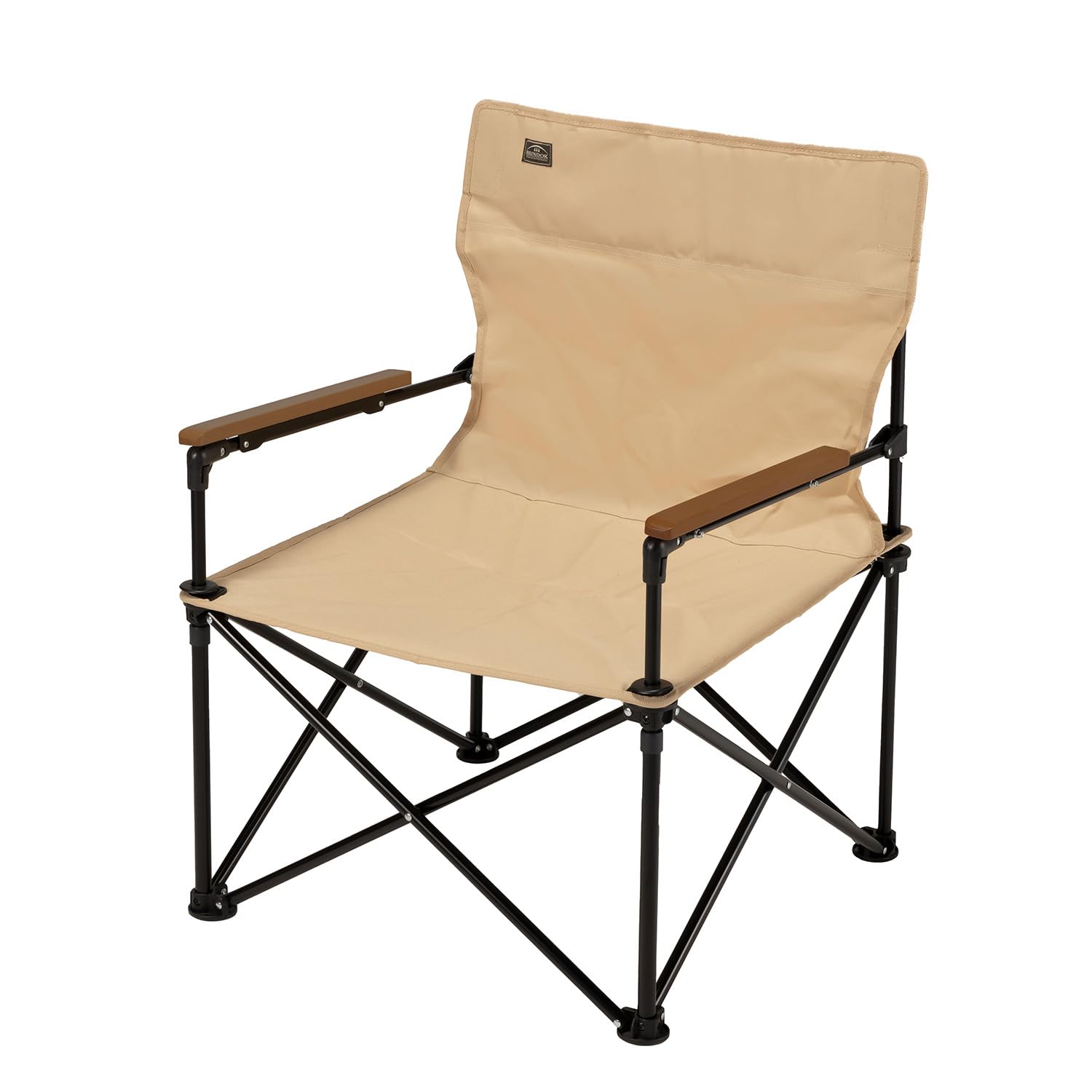 

BUNDOK Director Low Chair, Beige, BD-123BE, Foldable, with Storage Bag
