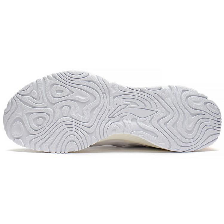 Li Ning YueYing Element Breathable And Lightweight Low top Running Shoes Men's White Blue Yellow ARHS007-1