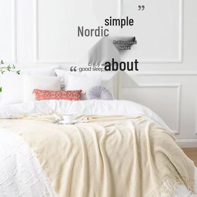 OEING Warm Acrylic Nap Blanket Shawl with Tassels