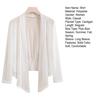 Women Coat Solid Color Cardigan Blouse Casual Loose Quick Dry Long Sleeve Quick Dry Thin See-through Open Stitch Sunscreen AC Warm Jacket
