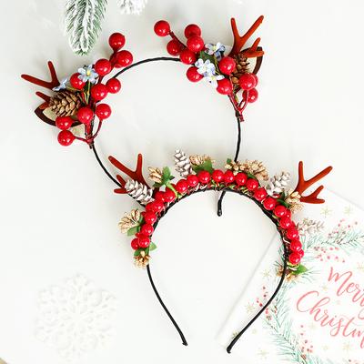 Christmas Hairbands Love Princess Hair Accessories Elk Antler Headdress Hairpins Christmas Party Dress Up Supplies