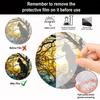 1pc Black Cat Sunset Front Art Stained Window Hanging, Suncatcher Acrylic Wreath Sign Garden Outdoor Decorative Artwork