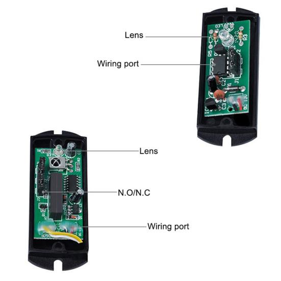 Single Beam Detector Alarm Barrier Sensor Photoelectric Home Security