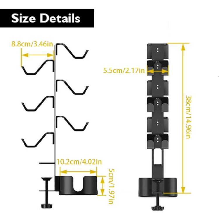 Detachable Triple Layer Gaming Equipment Rack Tool without  Installation Universal Gaming Desk Organizers for Game Consoles