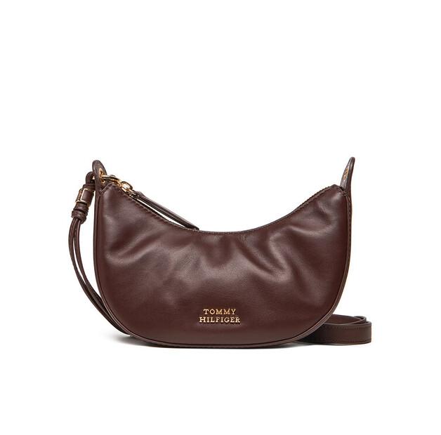 Bag Tommy Hilfiger Tommy Hilfiger Moon Leather Mini Crossover AW0AW17466 Brown