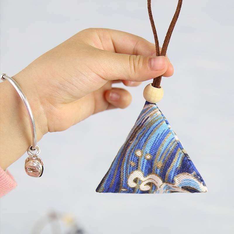 Versatile Handcrafted Zongzi Pendant Sachet With Mugwort For Wardrobes And Cars