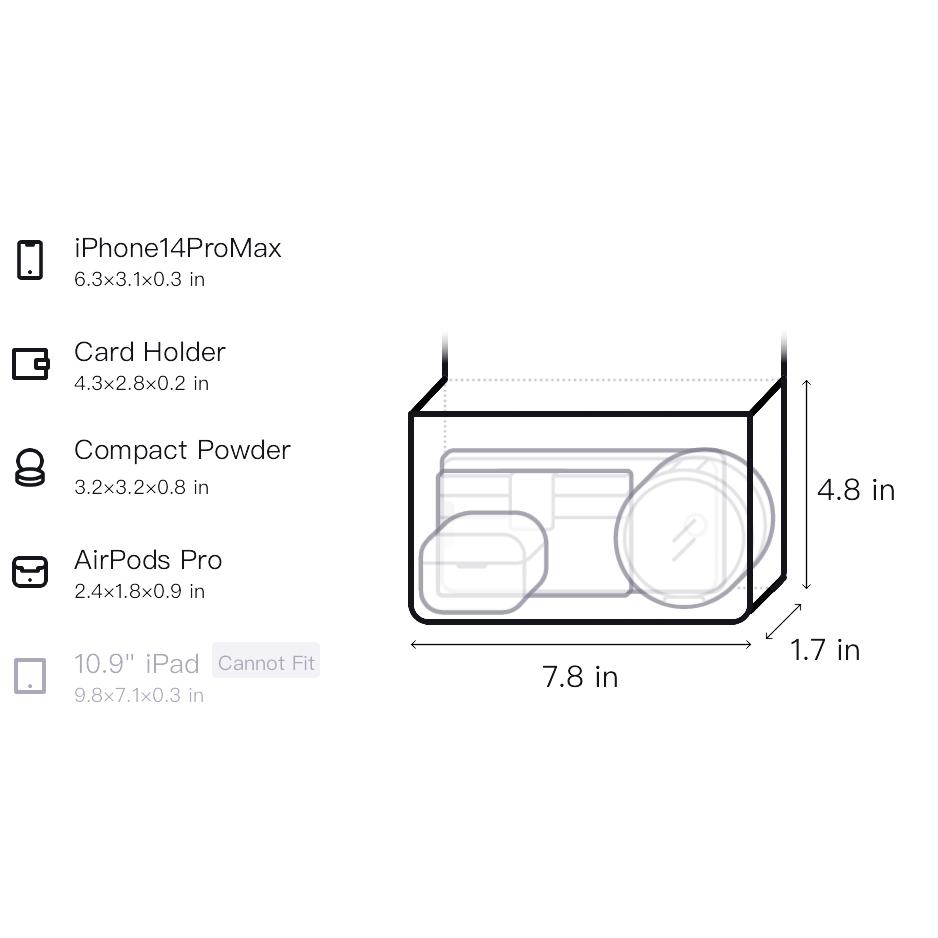 New COACH Pouch Cross Grain Leather With Canvas Clutch Handbag, Shoulder Bag Trumpets Women's Black CJ797-BLK