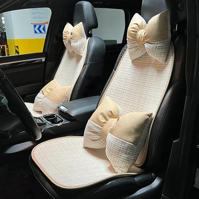Autositzbezug Schutz Neu Leinen Rutschfest Autositzkissenbezug Atmungsaktiv Bequem Auto Stuhlmatte Rücksitzkissen Pad