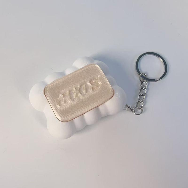 Soap Button Keyboard Fidget Toy 3D Printed Press-Type Finger Clicker Decompression Gadget Portable Bag Pendant Keyring Ornament