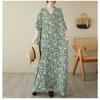Summer V-neck Large Size Loose Literary Vacation Style Dresses