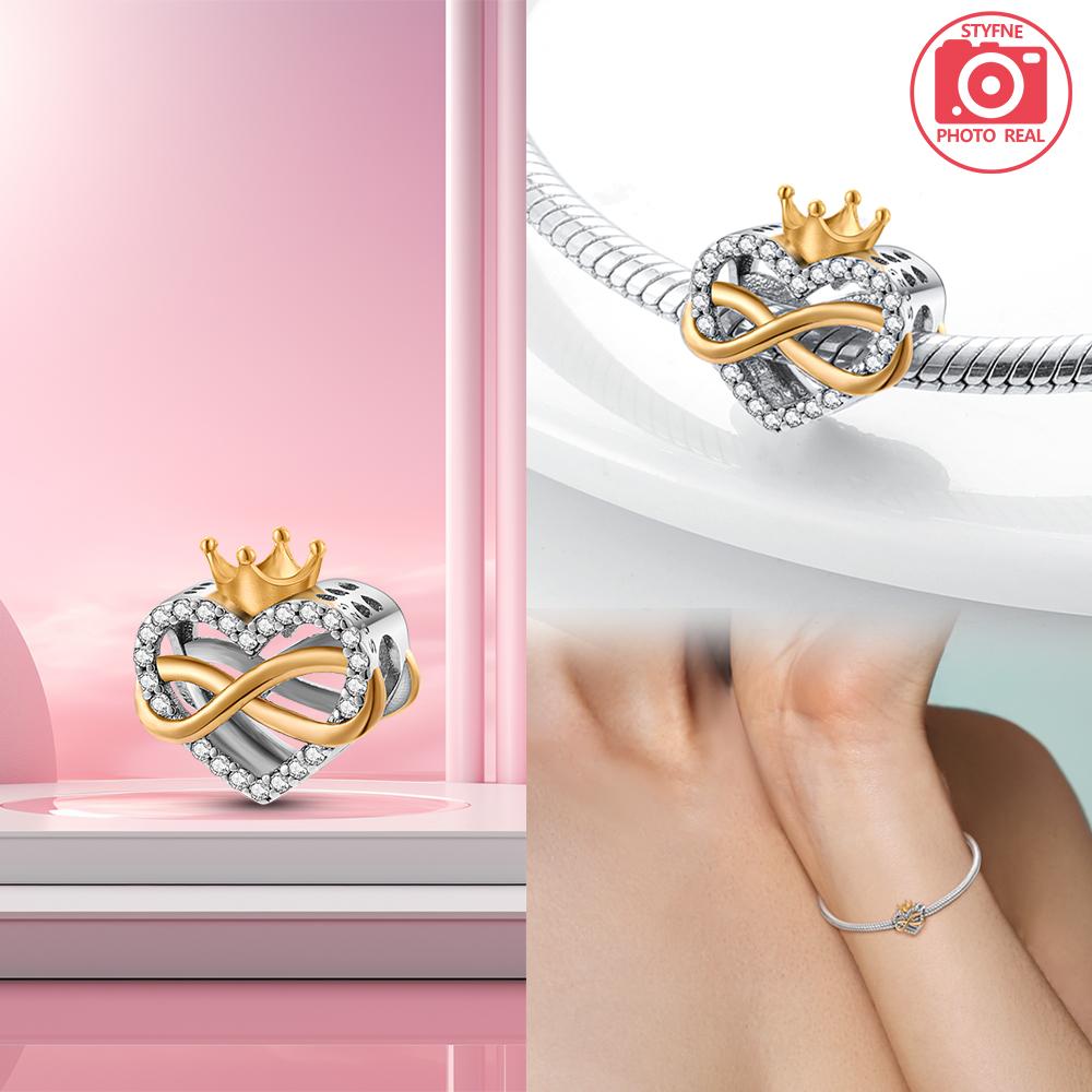 Queens Crown Pendant copper Plated Ideal For Charm Bead Charms copper Plated Authentic Bracelets for Jewellery Making