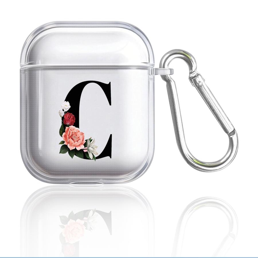 Lnitial Letter Clear Earphone Cases Cover Case For Airpods 3 4 Pro Pro2 1 Pro3 2