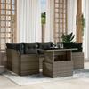 VidaXL Garden Lounge Set with Cushions 7 Pcs Grey Braided Resin 3267130