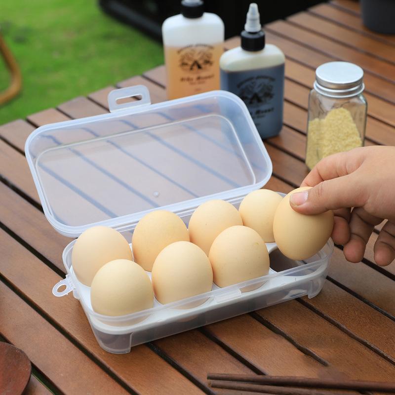 Venkovní nárazuvzdorný úložný box na vejce, přenosný kempingový nerozbitný podnos na vejce, domácí plastový ochranný box, cestovní nerozbitný