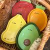 4pcs Ceramic Snack Plates , Cute Cartoon Fruit Design ,Orange Slice, Avocado, Strawberry, Corn, for Desserts, Dips, Sushi , Seasonings